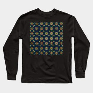 Holly and Berries on Navy Long Sleeve T-Shirt